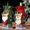 Buy cheap Factory OEM Christmas Wine Bottle Covers Bag for Home Santa Claus Wine Bottle Cover Snowman Stocking Gift Holders from wholesalers