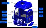 High Strength Custom FRP Truck Body Short Development Cycle Energy Saving