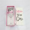 Buy cheap Clear blown wine goblet glass with custom printing for party from wholesalers