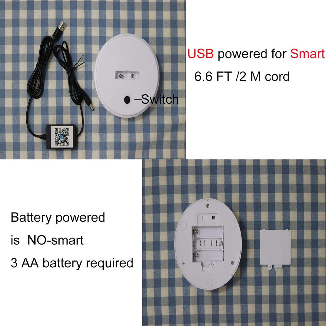 Smart Table Lamp Accent Night Light|USB Powered|Copper Wire String Warm White|Flexible Branch