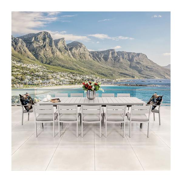 Buy cheap Outdoor Restaurant Dining Set Metal Table and Chairs for Leisure Facilities Garden Set from wholesalers