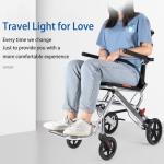 Airplane use Foldable manual light weight travel transport wheelchair