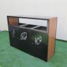 Buy cheap 3 Compartment Recycling Bin Pation Furniture Outdoor Metal Wood Waste bin Supplier Steel Trash Can Wholesale from wholesalers