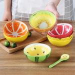 Creative Hand Painted Baking Ceramic Bowl , Watermelon Pattern Porcelain Ice