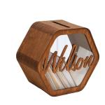 Amazon hot sale wooden wedding card storage box with PVC window ,gift card
