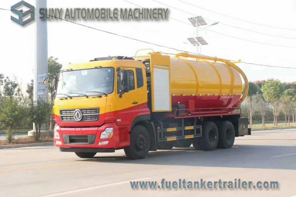 Buy cheap Dongfeng 15000L 10 Wheel Vacuum Tank Truck 270hp High Pressure Cleaning And Sewage Suction from wholesalers