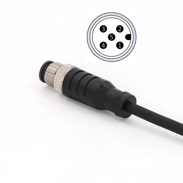 Buy cheap 5 Pin M12 Connectors Pre Assembled 5M Cable Male Straight PVC IEC 61076-2-101 from wholesalers