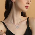 YASVITTI 925 Sterling Silver Women's Necklace 'One Arrow through the Heart'