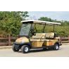 Buy cheap 4 Wheel Drive 6 Seat Electric Golf Cars With Golden Color / Electrical Golf Buggy from wholesalers