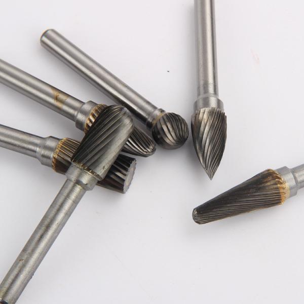 Buy cheap SA 6mm 6.35mm Cylinder Shape 1/4 Inch Shank Tungsten Carbide Rotary Burrs for Cutting from wholesalers