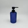 Buy cheap 5pcs Glass Bathroom Accessories Set Purple Round Shape With Diamond Pattern Lotion Pump Bottle Tumbler from wholesalers