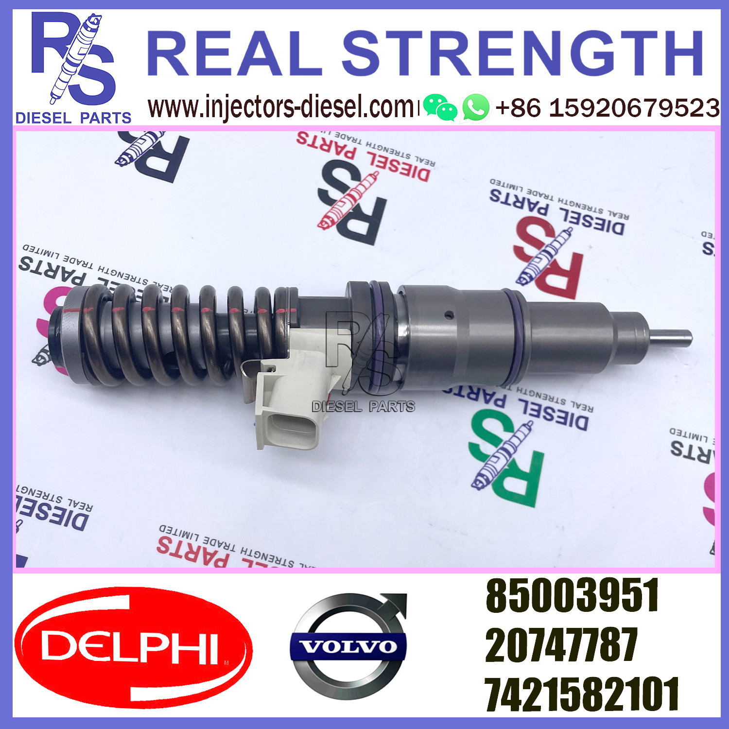 DELPHI 4pin 85003951 20747787 Diesel pump Injector 85003951 20747787 7421582101 E3.18 for V-O-L-V (RENAULT) MD11 3530 & 35