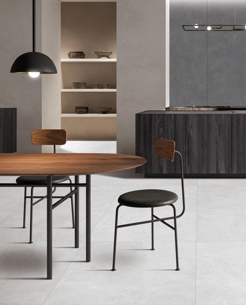 Grey Cement Look Full Body Porcelain Tile For Living Room Wear Resistant