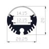 Buy cheap Aluminium Suspended LED Profile Heat Dissipation Round LED Extrusion Anodized from wholesalers