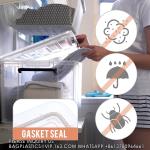 Airtight Plastic Storage Bins With Gasket Seal Lids And 6 Secure Latching