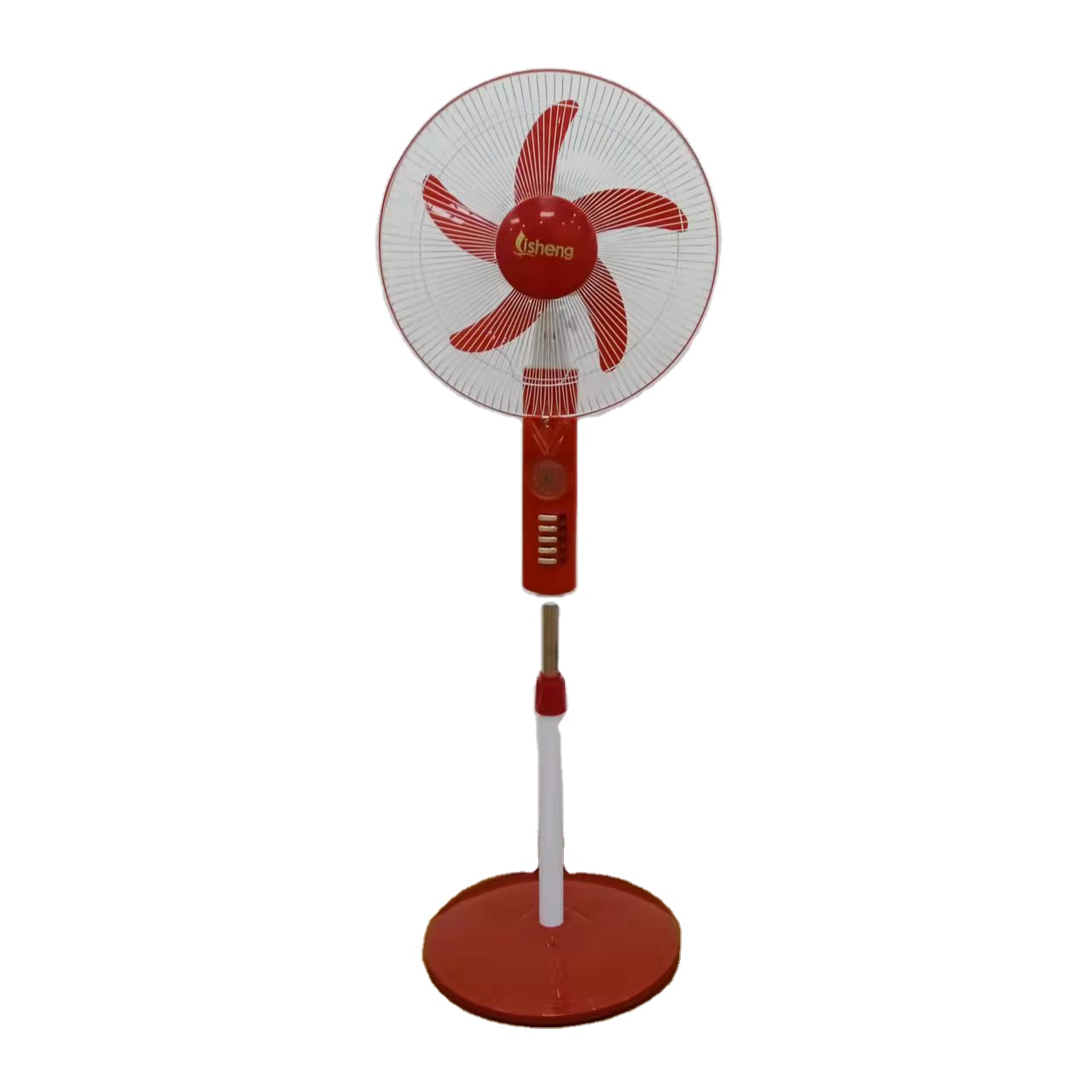 DC Rechargeable Solar Stand Fan With Emergency Led Lights And Solar Panels
