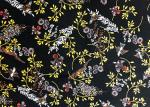 Warp Knitted Polyester Velvet Fabric / Birds Flowers Patterned Velvet Fabric