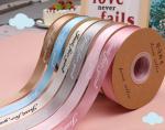 Polyester ribbon flower gift box clothing accessories ribbon printed logo ribbon
