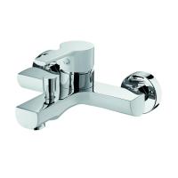 Buy cheap Chrome-plated and white color Single-lever Bath Mixer Tap Wall Mounted Brass product