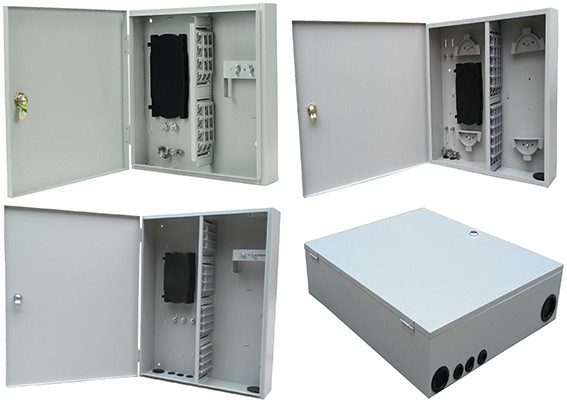 Wall Mounted Steel Fiber Optic Terminal Box 72 Fibers 0.15dB Insertion Loss