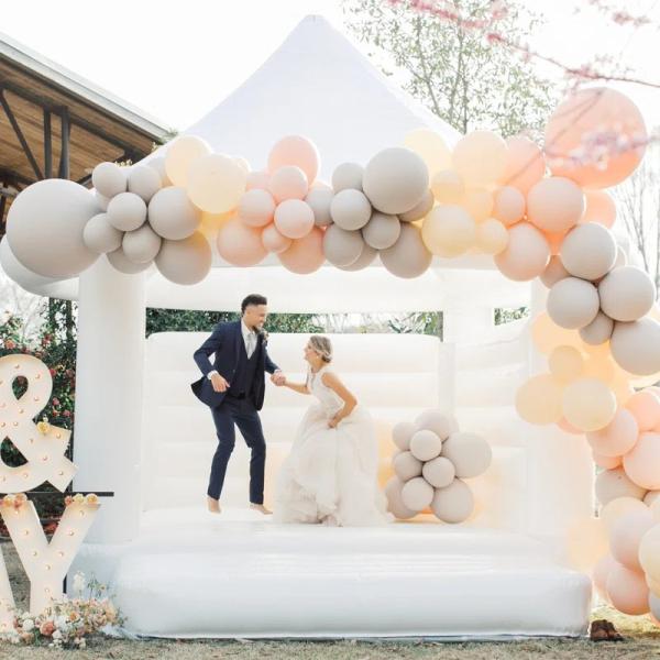 Buy cheap Commercial Adults Kids Inflatable Bouncer White Bouncy House Inflatable Jump Castle Bouncer For Wedding from wholesalers