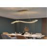 Buy cheap Restaurant lamp wavy crystal chandelier light luxury creative simple kitchen island lamp shop cash register bar lamp from wholesalers