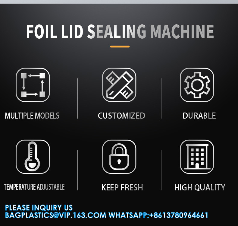Manual Electrical Round and square Meal Food Box Food Snack Container Sealing Machine Aluminum Foil Sealer