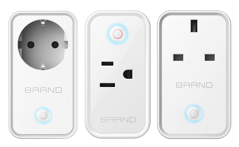 App Wifi Control Smart Home Plugs , Commercial Wifi Power Plug WEP/ TKIP / AES Type