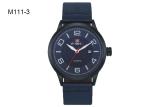 BARIHO Men's Quartz Watch Fashion PU Leather Band Men Wrist Waterproof Watch