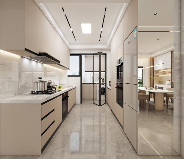 Buy cheap Home Hotel Ceramic Melamine Shaker Kitchen Cabinets With Island Sink Countertop from wholesalers