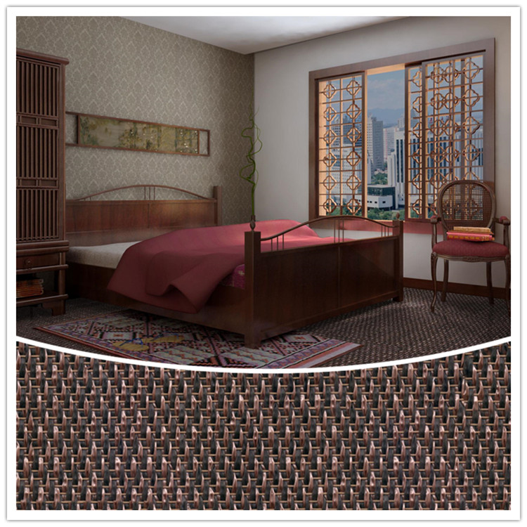 Easy Clean PVC Coated Bedroom Woven Vinyl Flooring Thickness 3.0mm