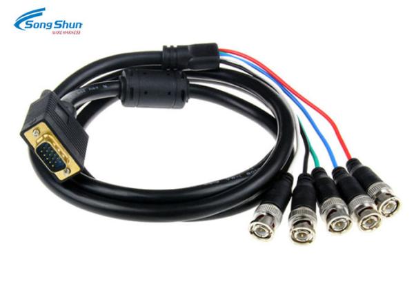 Buy cheap Video Surveillance VGA D SUB Cable 15pin VGA RGBHV 5xBNC Male Medical Equipment from wholesalers