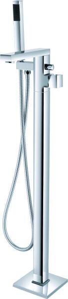 Buy cheap Chrome Finish Brass Floor Standing Bath Shower Mixer for bathroom T8590 from wholesalers