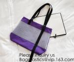 Transparent PVC Blanket Bag/Plastic Shopping Bag/Packaging Bag With Black Woven