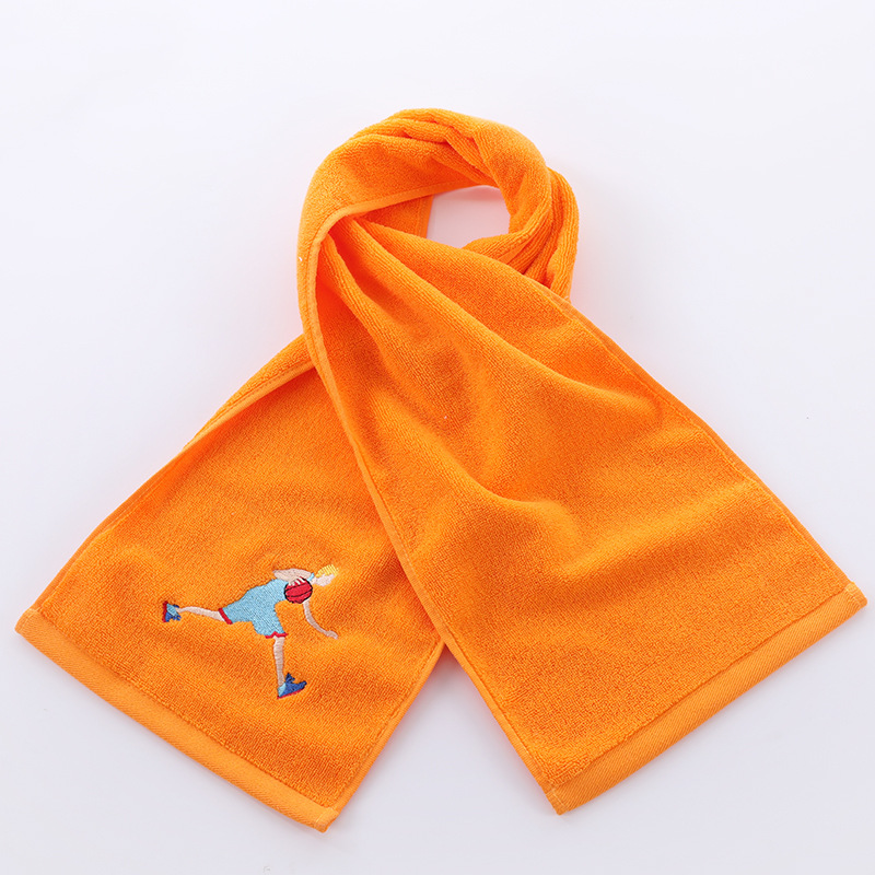 Pure Cotton Sports Towel for All Ages Plain Weave Sweat-Wicking and Water-Absorbing