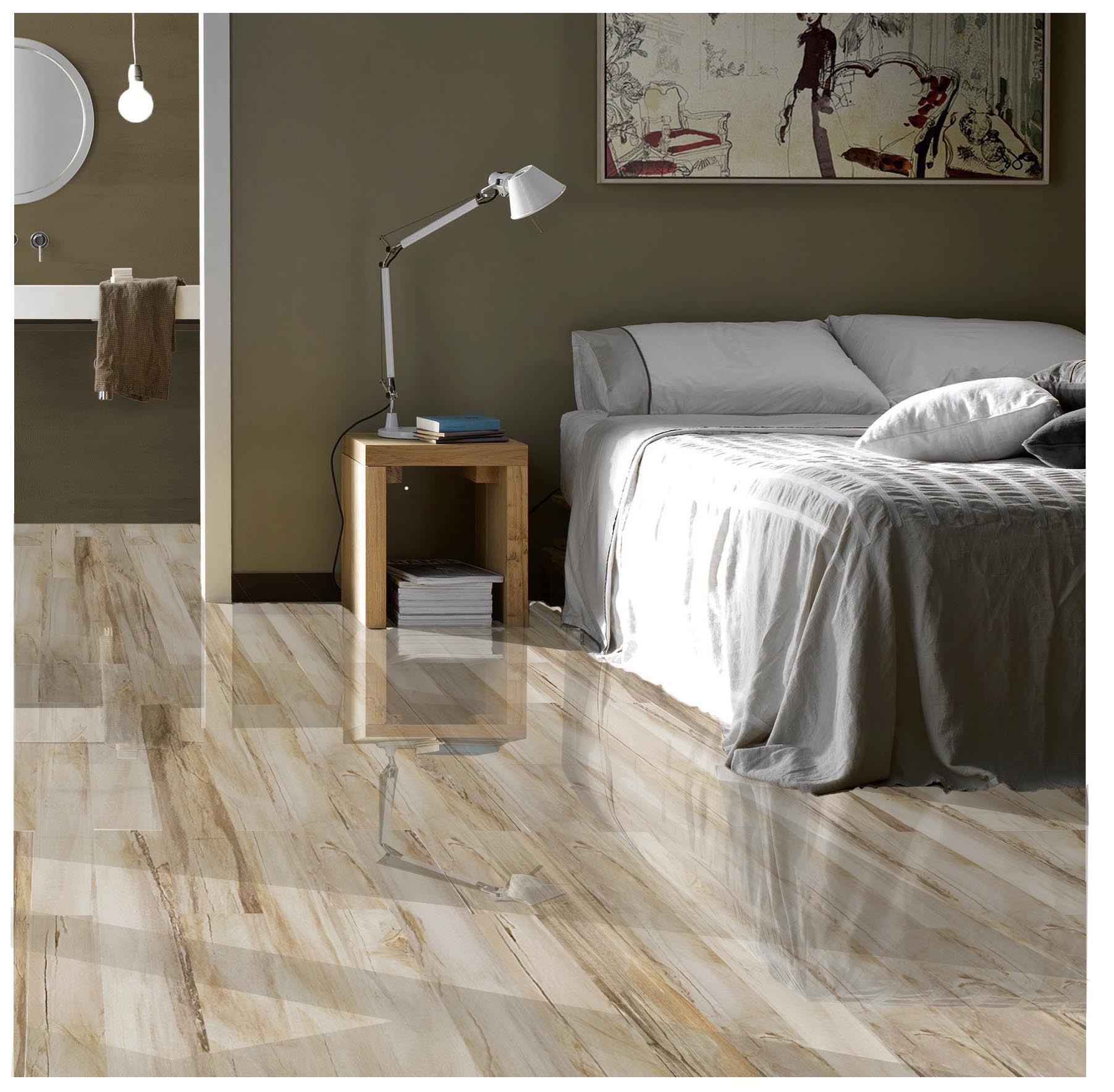 Wooden Stone Polished 800*800mm Marble Porcelain Tile