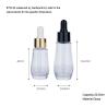 Buy cheap 20/30ml Transparent Glass Clear Cylindrical Bottle With Golden/Black Drop For Cosmetic Glass Bottles from wholesalers