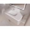 Buy cheap Sakura Pink Wall Mounted Bathroom Cabinet Rounded Edges Floating Bathroom Sink Unit from wholesalers