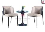 Tubular Metal Restaurant Chairs H78cm ODM Upholstered Armless Dining Chair