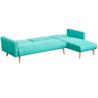 Buy cheap Elegant Pure Foam Fabric Sofa Bed Solid Wood Legs Green Bright Colour from wholesalers