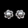 Buy cheap Fashion Silver Pearl Earrings / Sunshine Real Pearl Earrings Beads Jewelry For Women from wholesalers