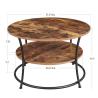 Buy cheap Round Coffee Table For Sale, Industrial Coffee Table, 2 Tiers Round Coffee Table, Living Room Coffee Table, LCT80BX from wholesalers
