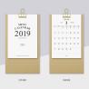 Buy cheap Simple Menu Style Desk Wall Calendar Slim Grain Paper 142 X 208 mm Size from wholesalers