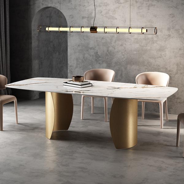 Buy cheap Luxury Marble Square Dining Table, Used For Wedding Invitations from wholesalers