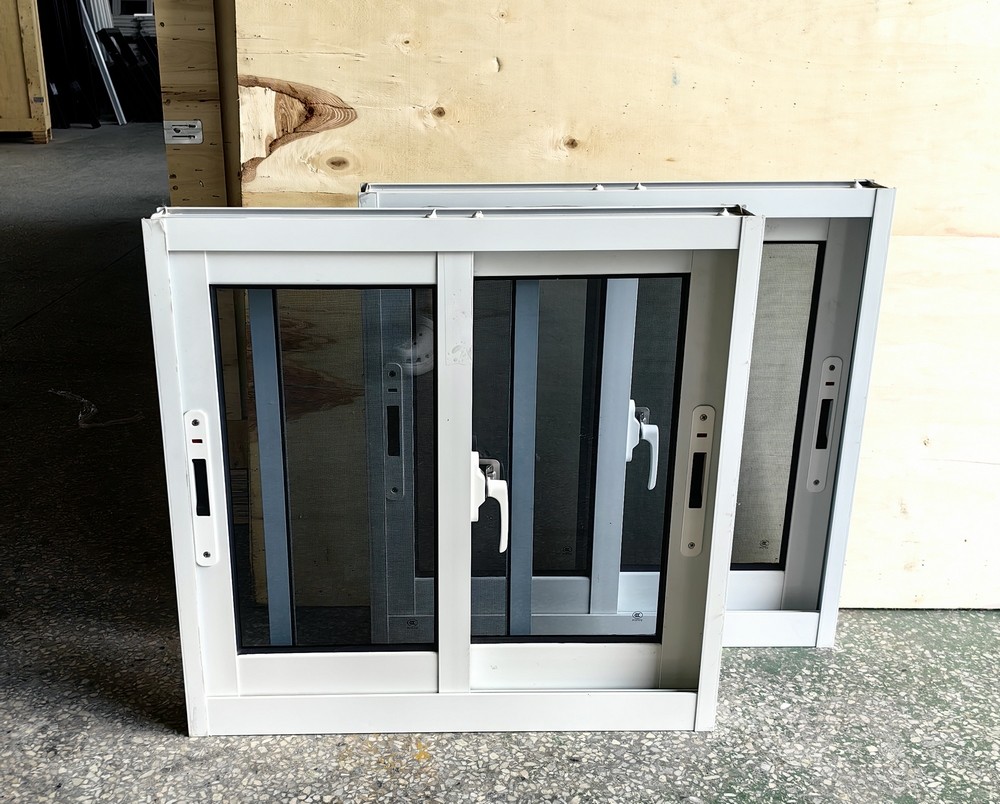 Aluminum Double Sliding Window And Door Easy Operation With Crescent Lock