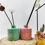 Matte Pink Glass Round Bottom Diffuser Bottle 150ml 200ml with Eco-friendly