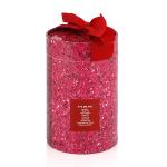Cylinder Candle Holders Gift Cardboard Round Box Paper Tube Packaging With Red