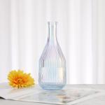 Personalized Ice Crack Glass Kaleidoscope Neon Crystal Glass Wine Bottle Set for