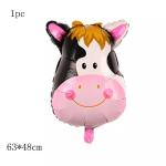Animal Head Foil Ballons Cartoon Helium Foil Balloon Decoration