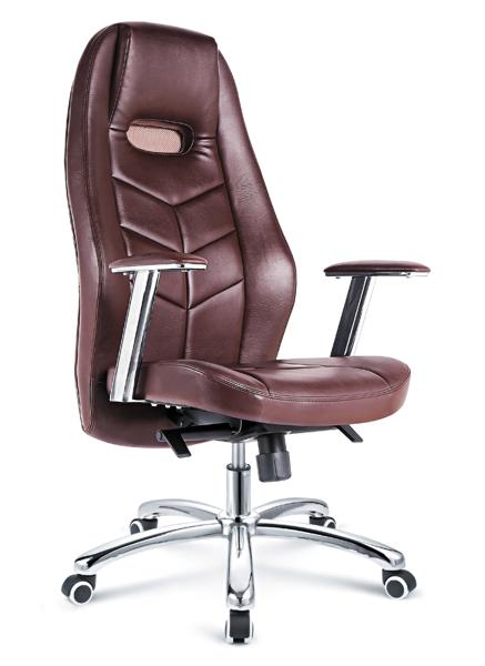 Buy cheap Dark Brown Executive Leather Desk Chair , Modern Leather Rolling Office Chair from wholesalers